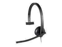 Logitech USB Headset H570e - Headset - på örat - kabelansluten 981-000571