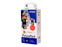 Epson PicturePack T5570 - Färg (cyan, magenta, gul, röd, blå, svart) - bläckpatron/papperssats - för PictureMate 500, Deluxe Viewer Edition, Express Edition, Mobile Phone Edition C13T557040BD