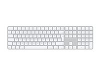 Apple Magic Keyboard with Touch ID and Numeric Keypad - Tangentbord - USB-C - trådlös - Bluetooth - QWERTY - turkiska - vita tangenter MXK73TX/A