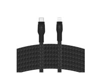 Belkin BoostCharge - Lightning-kabel - 24 pin USB-C hane till Lightning hane - 3 m - svart CAA011BT3MBK