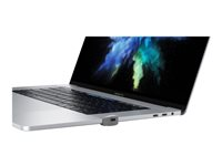 Compulocks Ledge Lock Adapter for MacBook Pro with Touch Bar 13" & 15" and Keyed Cable Lock - Adapter för säkerhetslåsurtag - silver - för Apple MacBook Pro with Touch Bar 13.3" 4x Thunderbolt 3 (Late 2016, Mid 2017, Mid 2018, Mid 2019, Early 2020); MacBook Pro with Touch Bar 15.4" (Late 2016, Mid 2017, Mid 2018, Mid 2019) MBPRLDGTB01