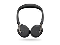 Jabra Evolve2 65 Flex MS Stereo - Headset - på örat - Bluetooth - trådlös - aktiv brusradering - USB-A - svart - Certifierad för Microsoft-teams 26699-999-999