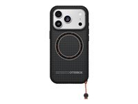 OtterBox Sole Series - Baksidesskydd för mobiltelefon - MagSafe-kompatibilitet - polykarbonat, nylontextil, TPE (termaplastisk elastomer), magnet - midnight circuit (black) - för Apple iPhone 17 Pro 77-99404