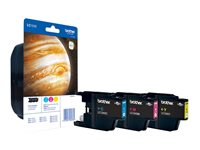 Brother LC1240 Rainbow-Pack - Gul, cyan, magenta - original - blister med akustiskt / elektromagnetiskt alarm - bläckpatron - för Brother DCP-J525, J725, J925, MFC-J430, J5910, J625, J6510, J6710, J6910, J825 LC1240RBWBPDR
