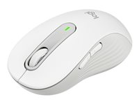Logitech Signature M650 L for Business - Mus - högerhänt - 5 knappar - trådlös - 2.4 GHz, Bluetooth - Logitech Logi Bolt USB-mottagare - offwhite 910-006349