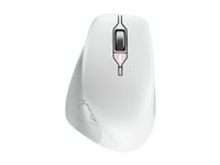CHERRY STREAM MOUSE COMFORT - Mus - ergonomisk - högerhänt - optisk - 6 knappar - trådlös - 2.4 GHz - trådlös USB-mottagare - vit/grå JW-8550-0