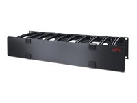 APC Horizontal Cable Manager Single-Sided with Cover - Rackkabelhanteringspanel med skydd - svart - 2U - TAA-kompatibel - för P/N: SMTL1000RMI2UC, SMX1000C, SMX1500RM2UC, SMX1500RM2UCNC, SMX750C, SMX750CNC AR8606