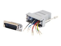 C2G Modular Adapter - Seriell adapter - RJ-45 (hona) till 15 pin D-Sub (DB-15) (hane) - grå 81536