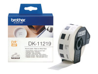 Brother DK-11219 - Svart på vitt - Rulle (1,2 cm) 1200 stk (1 rulle/rullar x 1200 etiketter - för Brother QL-1050, QL-1060, QL-500, QL-550, QL-560, QL-570, QL-580, QL-650, QL-700, QL-720 DK11219