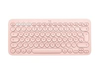 Logitech K380 Multi-Device Bluetooth Keyboard - Tangentbord - trådlös - Bluetooth 3.0 - nordiskt (danska/finska/norska/svenska) - rosa 920-010402
