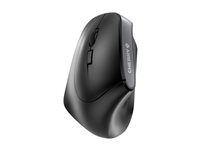 CHERRY MW 4500 LEFT - Mus - ergonomisk - vänsterhänt - optisk - 6 knappar - trådlös - trådlös USB-mottagare - svart JW-4550
