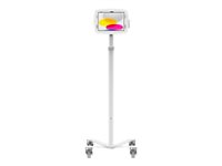 Compulocks iPad 10th-11th (A16) Gen Space Enclosure Medical Rolling Cart Extended White - Vagn - utdragbar - för surfplatta - låsbar - medicinsk - höggradig aluminium, metall - vit - skärmstorlek: 10.9" - monteringsgränssnitt: VESA - för Apple 10.9-inch iPad (10:e generation) MCRSTDEXW209IPDSW