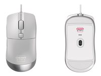 CHERRY Xtrfy M50 - Mus - ergonomisk - optisk - 5 knappar - kabelansluten - USB - vit JM-5000-0