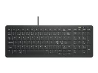 CHERRY AK-C7000 - Tangentbord - desinfekterbar, medicinsk, med sifferknapp - compact - USB - QWERTY - hela norden - svart AK-C7000F-UVS-B/NOR