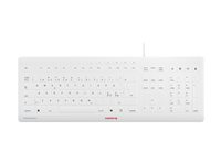 CHERRY STREAM KEYBOARD - Tangentbord - hygieniskt tangentbord som kan desinficeras - tvättbar - USB - QWERTY - Nordisk - pärlgrå JK-8502PN-0