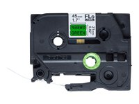 Brother - Polyester - svart på grön - 21 x 45 mm 72 etikett (er) (1 rulle/rullar x 72 matrisskurna etiketter - för P-Touch PT-D800W, PT-P900W, PT-P950NW FLE7511