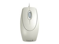 CHERRY WheelMouse - Mus - höger- och vänsterhänta - optisk - 3 knappar - kabelansluten - PS/2, USB - ljusgrå M-5400