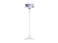 Compulocks Galaxy Tab A9+ Apex Enclosure Portable Floor Stand - Hölje - portabel - för surfplatta - låsbar - höggradig aluminium, metallram - vit - monteringsgränssnitt: 100 x 100 mm - golvstående - för Apple 11-inch iPad Air M2 Wi-Fi, M2 Wi-Fi + Cellular, M3 Wi-Fi, M3 Wi-Fi + Cellular 147W11GAPX9W