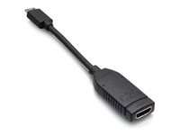 C2G Mini HDMI to HDMI Dongle Adapter Converter - HDMI-kabel - 19 pin mini HDMI Type C hane lött till HDMI hona lött - svart - stöd för 4K, 4K30Hz stöd, stöd för 1080p C2G30066