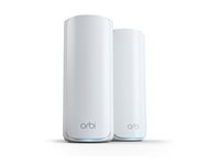 NETGEAR Orbi 770 Series RBE772 - Wifi-system - (router, utökning) - upp till 4500 kvadratfot - mesh 1GbE, Wi-Fi 7 flera band RBE772-100EUS