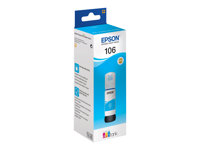 Epson 106 - 70 ml - cyan - original - bläcktank - för EcoTank ET-7700, ET-7750, L7160, L7180; Expression Premium ET-7700, ET-7750 C13T00R240