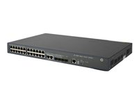 HPE 3600-24 v2 SI Switch - Switch - L4 - Administrerad - 24 x 10/100 + 4 x Gigabit SFP + 2 x delad 10/100/1000 - rackmonterbar JG304A#ABB