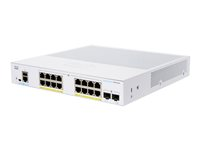 Cisco Business 350 Series CBS350-16P-2G - Switch - L3 - Administrerad - 16 x 10/100/1000 (PoE+) + 2 x Gigabit SFP - rackmonterbar - PoE+ (120 W) CBS350-16P-2G-EU