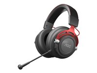 AOC Gaiming GH401 - Headset - fullstorlek - 2,4 GHz - trådlös, kabelansluten - 3,5 mm kontakt GH401