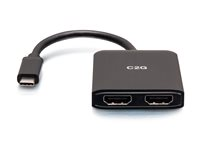 C2G USB-C to Dual HDMI MST Hub - 4K - Videokort - 24 pin USB-C hane till HDMI hona - 20 cm - svart - 4K60Hz (3840 x 2160) stöd, upp till 32,4 Gbps datahastighet, stöd för DP Alt-läge C2G54540