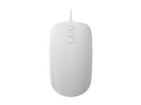 Active Key Medical AK-PMH3 - Mus - ergonomisk - skrollning med 3 knappar - höger- och vänsterhänta - optisk - 5 knappar - kabelansluten - USB - vit AK-PMH3OB-US-W