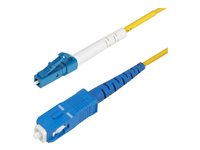StarTech.com 5m (16.4ft) LC to SC (UPC) OS2 Single Mode Fiber Cable - Patch-kabel - LC/UPC enkelläge (hane) till SC/UPC enkelläge (hane) - 5 m - 5 m - 2 mm - fiberoptisk - simplex - 9 / 125 mikrometer - OS1/OS2 - halogenfri, passiv, dubbelriktad - gul SPSMLCSC-OS2-5M