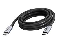 Vision - USB-kabel - USB-C (hane) till USB-C (hane) - USB 3.2 - 3 A - 15 m - 4K60Hz stöd - svart TC 15MUSBC/BL
