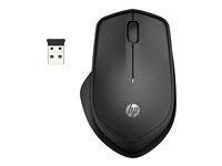 HP 285 Silent - Mus - ergonomisk - optisk - trådlös - 2.4 GHz - trådlös USB-mottagare 6G4E6AA