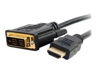 C2G 1.5m HDMI to DVI Adapter Cable - DVI-D Digital Video Cable - Adapterkabel - enkel länk - DVI-D hane till HDMI hane - 1.5 m - dubbelt skärmad - svart 82030