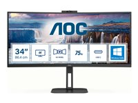 AOC Value-line CU34V5CW/BK - V5 series - LED-skärm - böjd - 34" CU34V5CW/BK