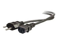 C2G Swiss Power Cord - Strömkabel - power IEC 60320 C13 till SEV 1011 (hane) - 2 m - formpressad - svart - Schweiz 80642