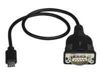 StarTech.com USB C to Serial Adapter Cable with COM Port Retention, 16" (40cm) USB Type C to RS232 (DB9) Serial COM Port Converter Cable, For PLCs, Scanners, Printers, Windows/macOS/Linux - Up to 921.6 Kbps Baud (ICUSB232PROC) - USB / seriell kabel - DB-9 (hane) till 24 pin USB-C (hane) - 40 cm - svart ICUSB232PROC