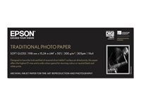 Epson Traditional Photo Paper - Rulle (111,8 cm x 15 m) - 300 g/m² - fotopapper - för Stylus Pro 11880, Pro 98XX; SureColor SC-P10000, P20000, P8000, P9000, P9500, T7000, T7200 C13S045056