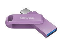 SanDisk Ultra Dual Drive Go - USB flash-enhet - 512 GB - USB 3.2 Gen 1 / USB-C - lavendel SDDDC3-512G-G46L