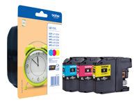 Brother LC125XL Rainbow Pack - 3-pack - superlång livslängd - gul, cyan, magenta - original - blister med akustiskt / elektromagnetiskt alarm - bläckpatron - för Brother DCP-J4110DW, MFC-J4410DW, MFC-J4510DW, MFC-J6520DW, MFC-J6720DW, MFC-J6920DW LC125XLRBWBPDR