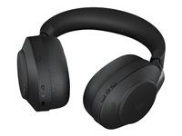 Jabra Evolve2 85 UC Stereo - Headset - fullstorlek - Bluetooth - trådlös, kabelansluten - aktiv brusradering - 3,5 mm kontakt - ljudisolerande - svart 28599-989-999