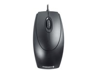 CHERRY WheelMouse - Mus - höger- och vänsterhänta - optisk - 3 knappar - kabelansluten - PS/2, USB - svart M-5450