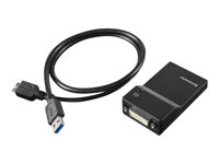 Lenovo USB 3.0 to DVI/VGA Monitor Adapter - Extern videoadapter - USB 3.0 - DVI 0B47072