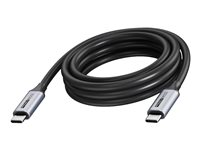 Vision - USB-kabel - 24 pin USB-C (hane) till 24 pin USB-C (hane) - USB 3.2 - 3 A - 5 m - USB-strömförsörjning (100W), upp till 20 Gbps dataöverföringshastighet, 4K60Hz stöd - svart TC 5MUSBC/BL