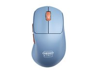 CHERRY Xtrfy M64 - Mus - ergonomisk - optisk - 5 knappar - trådlös - 2.4 GHz - trådlös USB-mottagare - blå CX-M64W-BLUE
