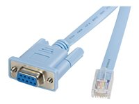 StarTech.com RJ45 till DB9 Cisco konsolhanteringsrouterkabel, 1,8 m - M/F - Seriell kabel - RJ-45 (hane) till DB-9 (hona) - 1.8 m - blå - för P/N: EC1S952, EC2S952, IES101002SFP DB9CONCABL6