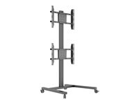 Multibrackets M Display Stand 180 Dual Vertical - Vagn - för 2 LCD-bildskärmar - aluminium, stål - svart - skärmstorlek: 32"-55" 7350105212215