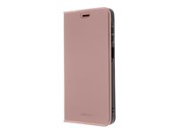 Insmat Easy - Vikbart fodral för mobiltelefon - polyuretan, kartong+papper, termoplastisk polyuretan (TPU) - guldrosa - för Samsung Galaxy A16 5G 650-3303