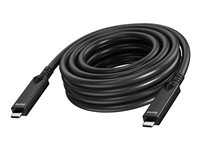 Vision - USB-kabel - 24 pin USB-C (hane) till 24 pin USB-C (hane) - USB 3.2 Gen 1 / DisplayPort 2.1 - 3 A - 10 m - Active Optical Cable (AOC), USB Power Delivery (60W), 4K60Hz stöd - svart TC 10MUSBC/BL