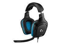 Logitech Gaming Headset G432 - Headset - 7.1-kanals - fullstorlek - kabelansluten - USB, 3,5 mm kontakt - svart 981-000770